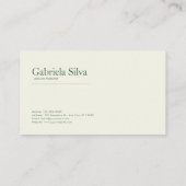 Emerald Green Misty Forest Serene Landscape Visitekaartje (Achterkant)