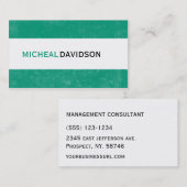 Emerald Green Modern Consultant Visitekaartjes (Voorkant / Achterkant)