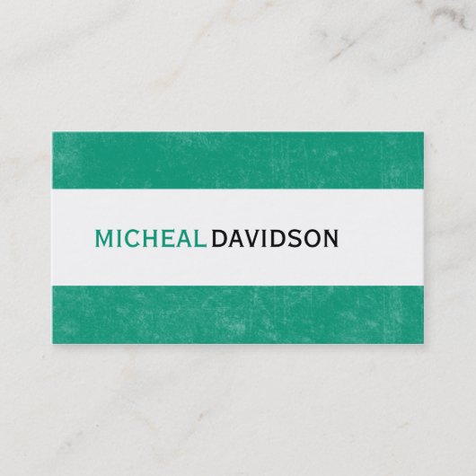 Emerald Green Modern Consultant Visitekaartjes (Voorkant)