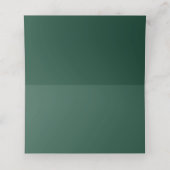 Emerald Green Modern Minimal QR Code Wedding Plaatskaartje (Binnenkant ongevouwen)