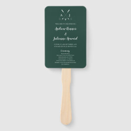 Emerald Green Modern Minimalist Golf Wedding Handwaaier