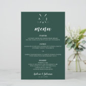 Emerald Green Modern Monogram Golf Wedding (Staand voorkant)