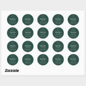 Emerald Green Modern Monogram Golf Wedding Ronde Sticker (Vel)