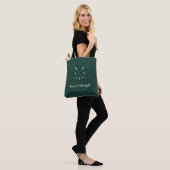 Emerald Green Modern Monogram Golf Wedding Tote Bag (Op model)