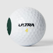 Emerald green modern monogramme golfbruiloft golfballen (Logo)