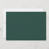 Emerald Green Modern Simple Wedding Save The Date (Achterkant)