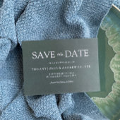 Emerald Green Modern Simple Wedding Save The Date