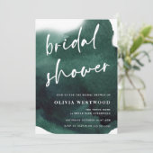 Emerald Green Modern Waterverf Vrijgezellenfeest Kaart (Staand voorkant)