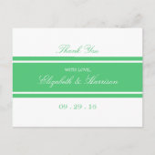 Emerald Green Modern Wedding Bedankt Briefkaart (Voorkant)