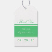Emerald Green Modern Wedding Cadeaulabel (Voorkant)