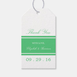 Emerald Green Modern Wedding Cadeaulabel
