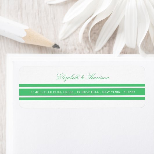 Emerald Green Modern Wedding Etiket (Insitu)