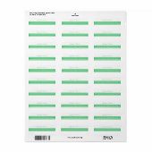 Emerald Green Modern Wedding Etiket (Full Sheet)