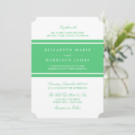 Emerald Green Modern Wedding Kaart