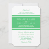 Emerald Green Modern Wedding Kaart (Voorkant)