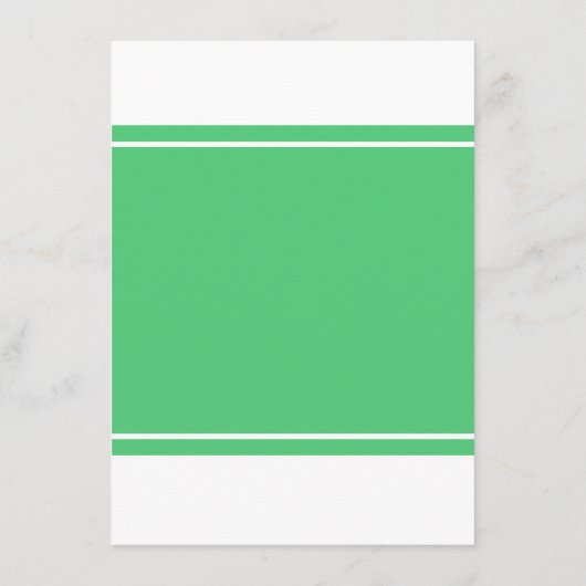 Emerald Green Modern Wedding Menu (Achterkant)