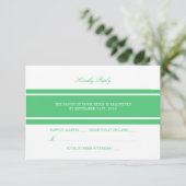 Emerald Green Modern Wedding RSVP (Staand voorkant)