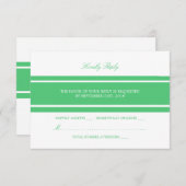 Emerald Green Modern Wedding RSVP (Voorkant / Achterkant)