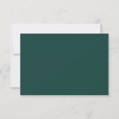 Emerald Green Modern Wedding RSVP Kaart (Achterkant)
