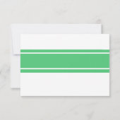 Emerald Green Modern Wedding RSVP Kaartje (Achterkant)