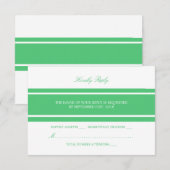 Emerald Green Modern Wedding RSVP Kaartje (Voorkant / Achterkant)