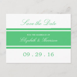 Emerald Green Modern Wedding Save the Date Aankondigingskaart