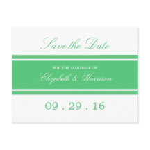 Emerald Green Modern Wedding Save the Date