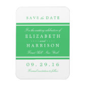 Emerald Green Modern Wedding Save the Date Magneet (Verticaal)