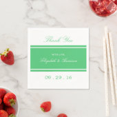 Emerald Green Modern Wedding Servetten (Insitu)