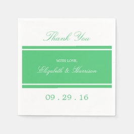 Emerald Green Modern Wedding Servetten