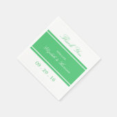 Emerald Green Modern Wedding Servetten (Hoek)