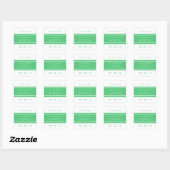 Emerald Green Modern Wedding Vierkante Sticker (Vel)