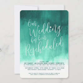 Emerald green moderne kunst herschikt huwelijk kaart