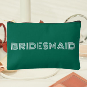 Emerald Green Moderne Typografie Bruidsmeisje Etui