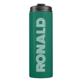 Emerald Green moderne typografie gepersonaliseerd Thermosbeker (Voorkant)