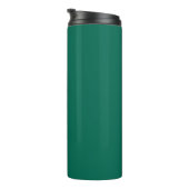 Emerald Green moderne typografie gepersonaliseerd Thermosbeker (Geroteerd rechts)