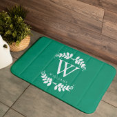Emerald Green Monogram Badmat