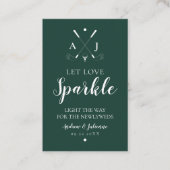 Emerald Green Monogram Golf Wedding Sparkler Label (Voorkant)