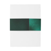 Emerald Green Monogram Uitnodigingen Wikkel (Achterkant Voorbeeld)