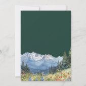 Emerald Green Mountain Wildflower Floral Wedding Save The Date (Achterkant)