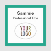 Emerald Green Naam Badge Company Logo 2x2 Vierkant (Voorkant)