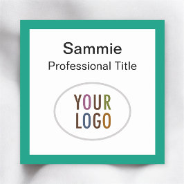 Emerald Green Naam Badge Company Logo 2x2 Vierkant