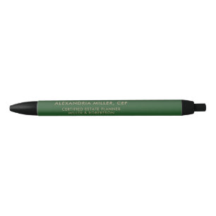 Emerald Green Name Title Company Typografisch Zwarte Inkt Pen