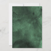 Emerald Green & Navy Blue Wedding Invitation Kaart (Achterkant)