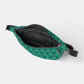 Emerald Green Ogee Gold Diamonds Tufted Fanny Pack Heuptasje (Open)