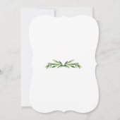 Emerald Green Olive Wreath Monogram Wedding Kaart (Achterkant)