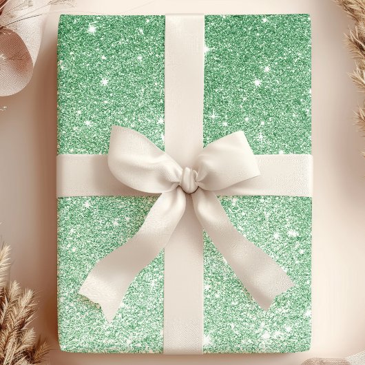 Emerald Green Ombre Glitter Cadeaupapier