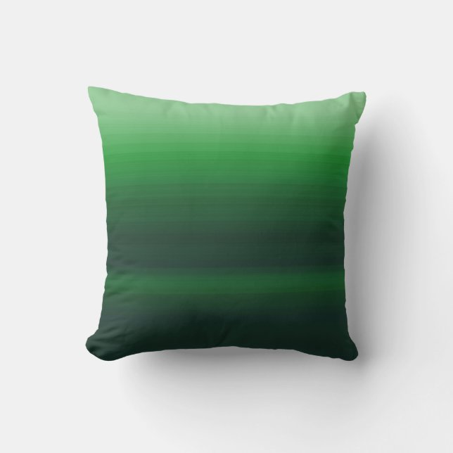 Emerald Green Ombre-ontwerp Buitenkussen (Voorkant)