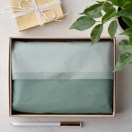 Emerald Green Ombre    Tissuepapier (Geschenk)