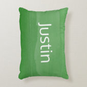 Emerald Green Ombre voor Jongen met Naam Accent Kussen (Voorkant(Verticaal))